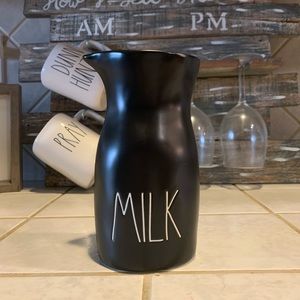 Rae Dunn Black MILK Carafe